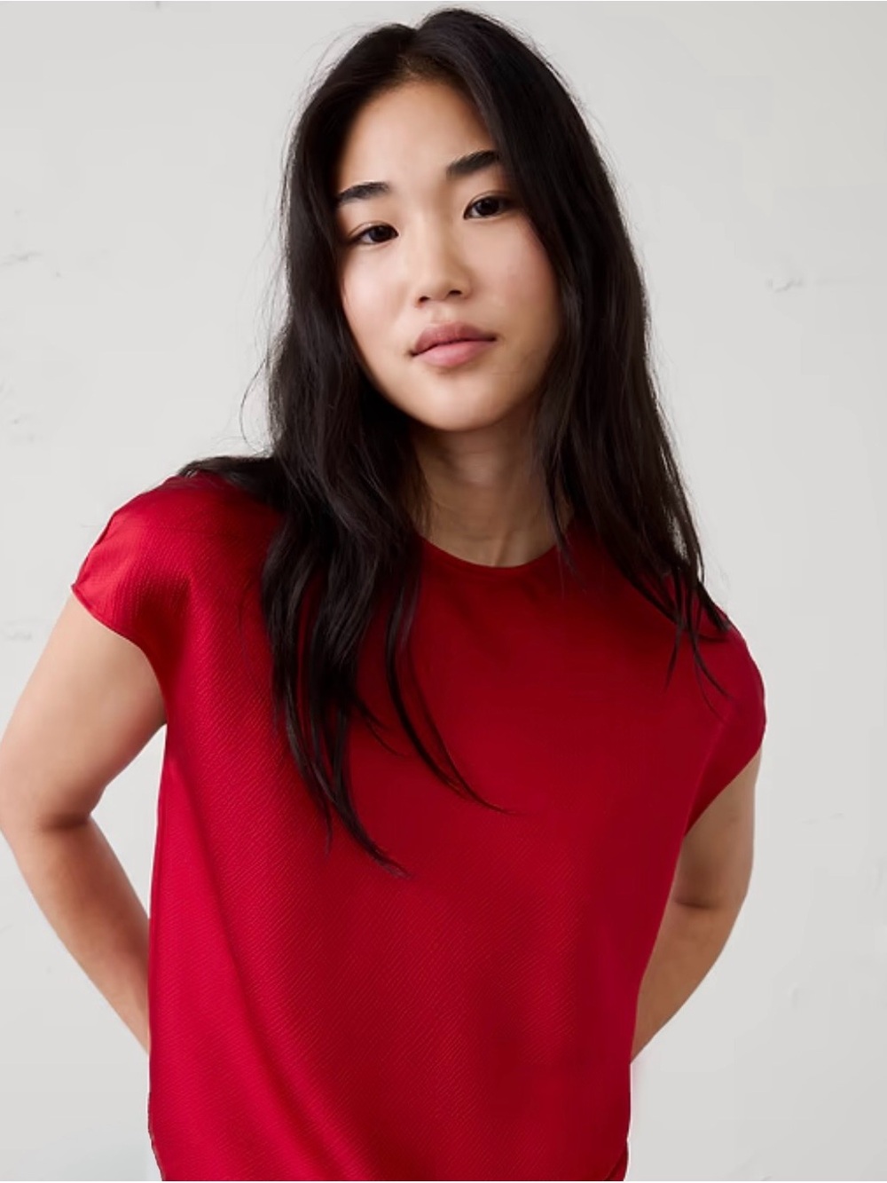 Banana Republic Red Satin Top